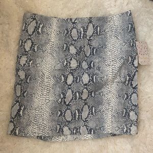 Free people snake skin mini skirt
